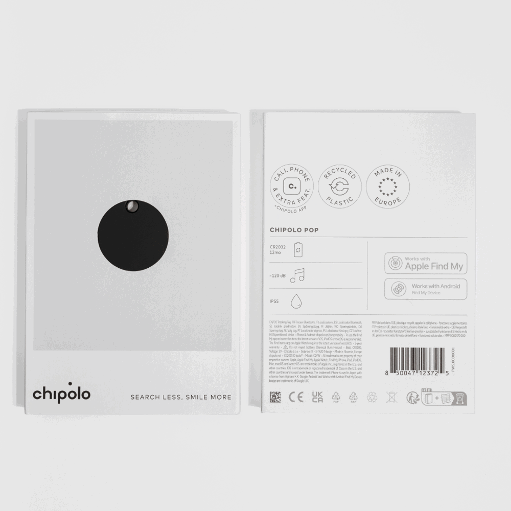 Chipolo POP – Bluetooth Sleutel- & Voorwerpzoeker – Compatibel met Apple 'Zoek mijn' & Google 'Find Hub'