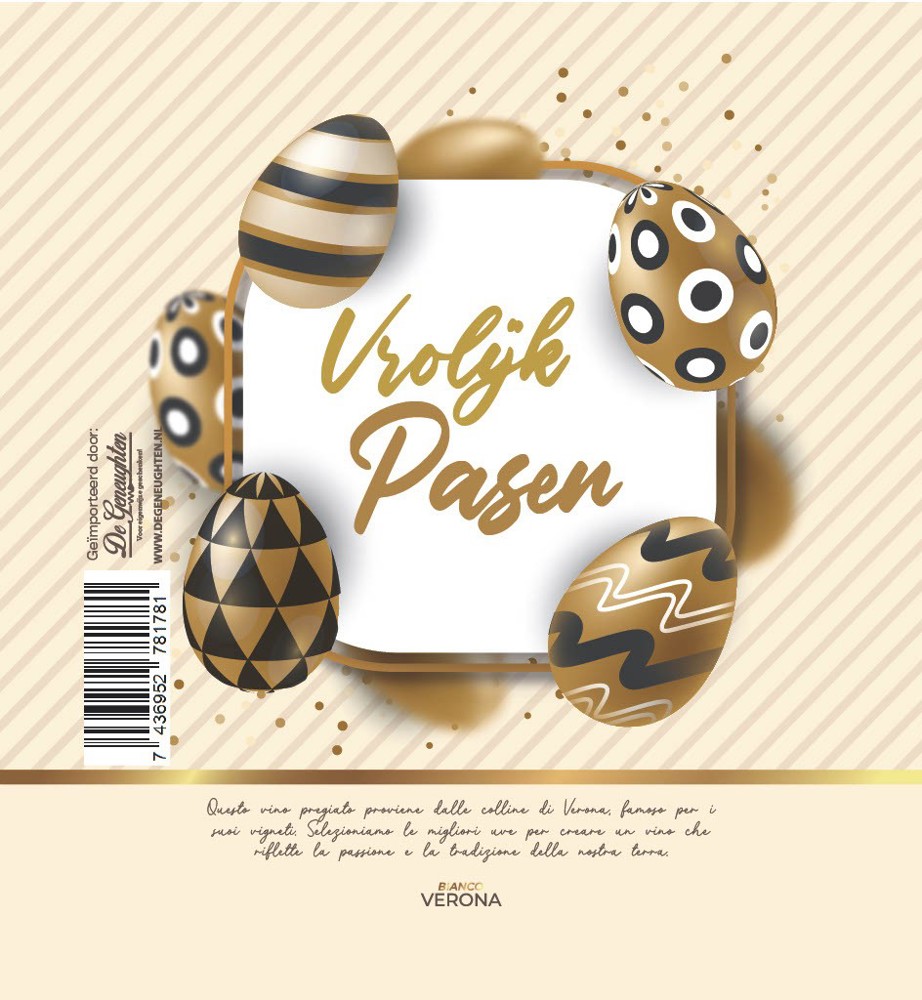 Witte Wijn Vrolijk Pasen Goud Bianco Verona - 75cl