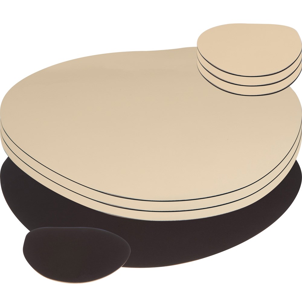 8-delige placemet-set - bruin